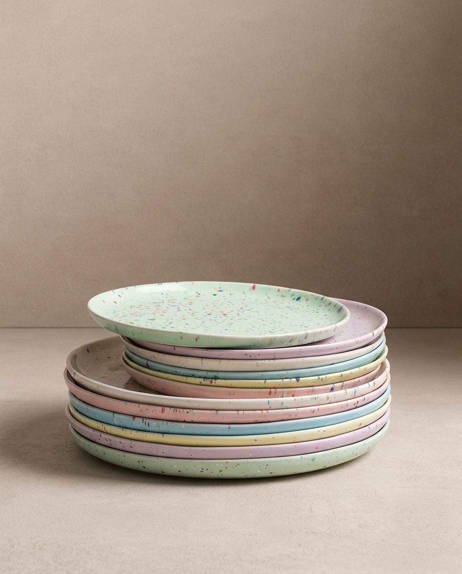 New Party Assiette plate 27 cm - Mélange 6 pièces