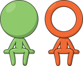 Figurine Green & Orange
