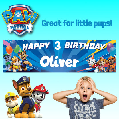 Paw Patrol Personalized Birthday Banner