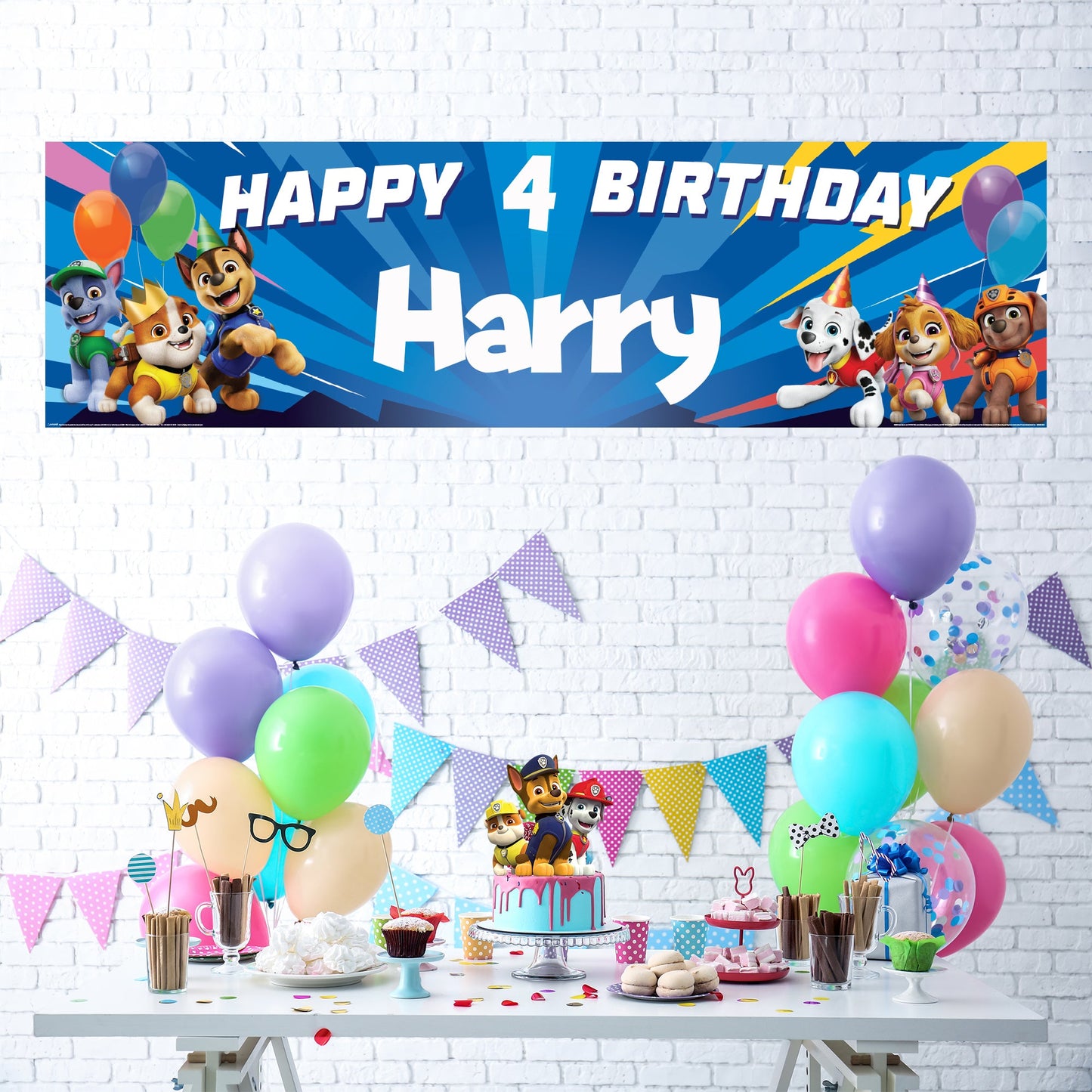 Paw Patrol Personalized Birthday Banner