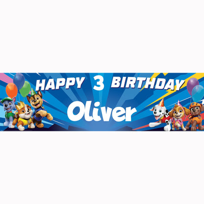 Paw Patrol Personalized Birthday Banner