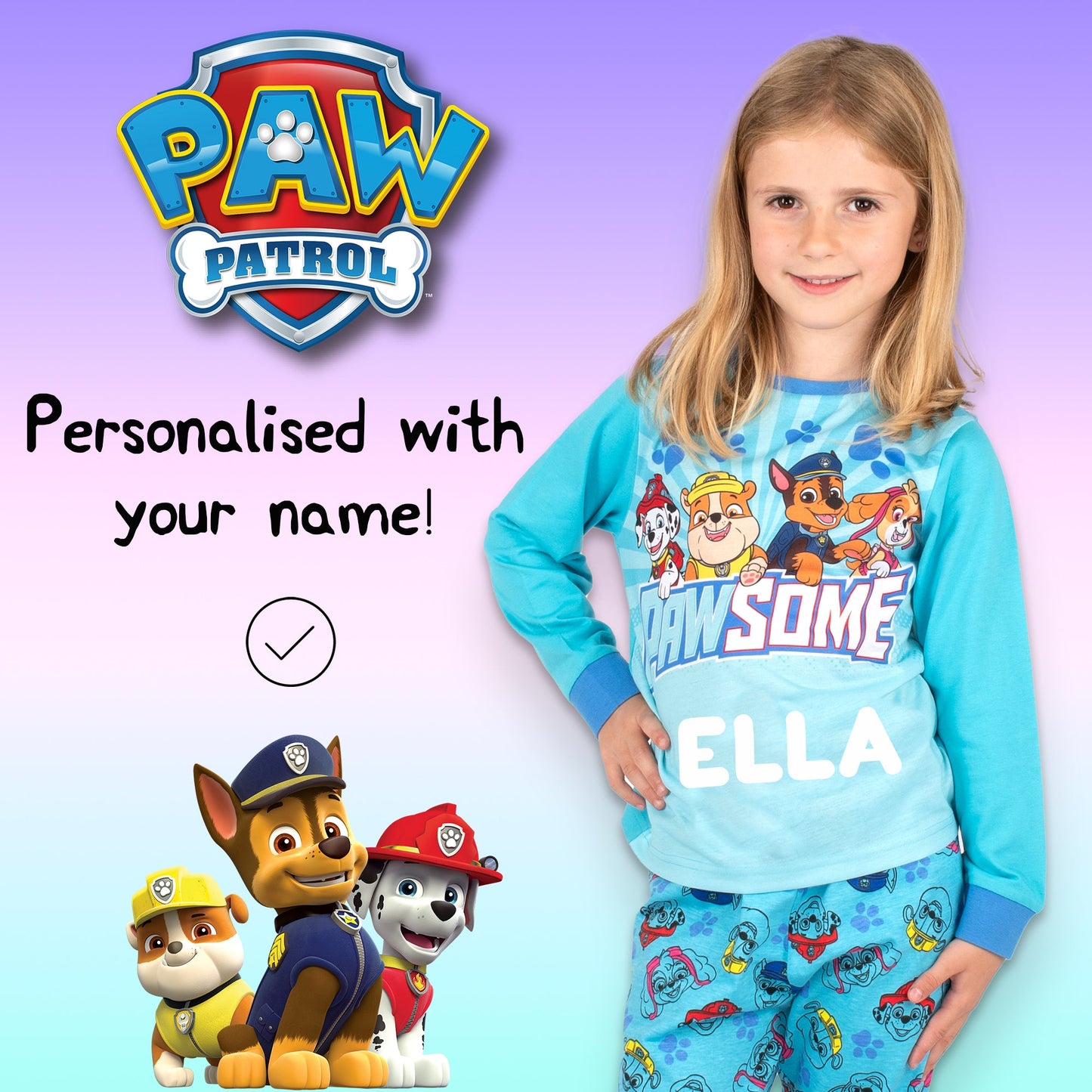 Paw Patrol Personalized Pyjamas - BLUE
