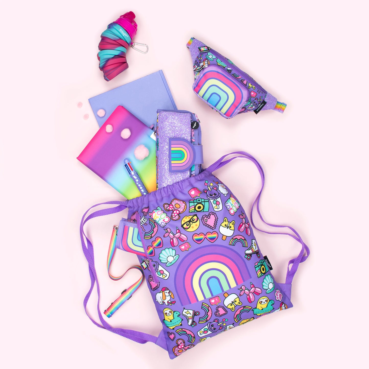 Strap Sacs à cordon – arc-en-ciel Smile