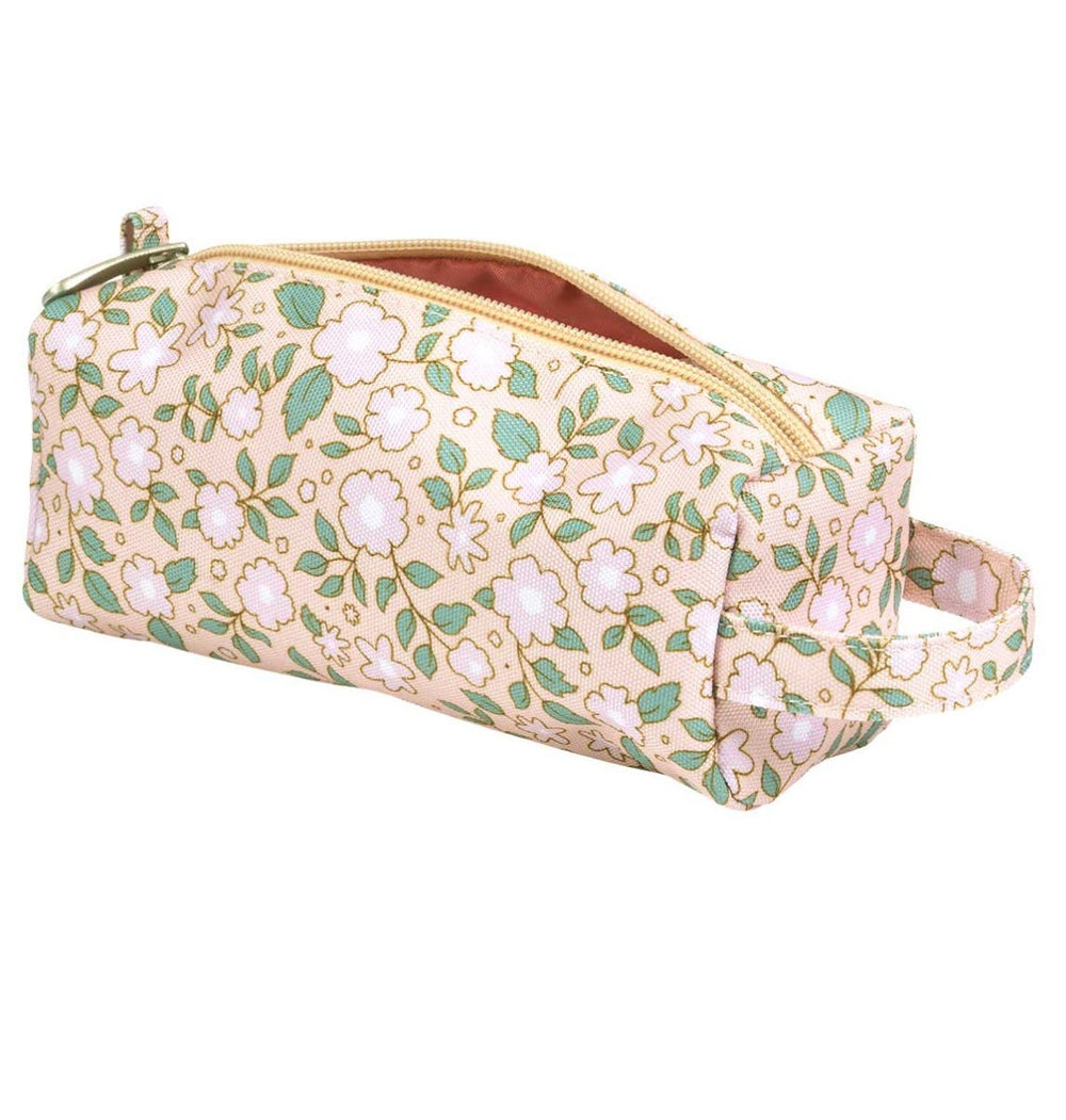 Trousse enfant - Fleurs - rose