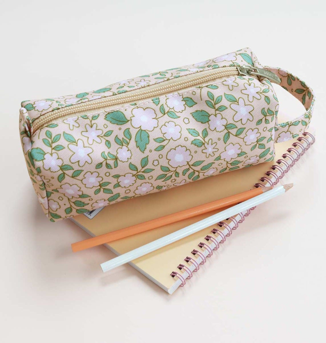 Trousse enfant - Fleurs - rose