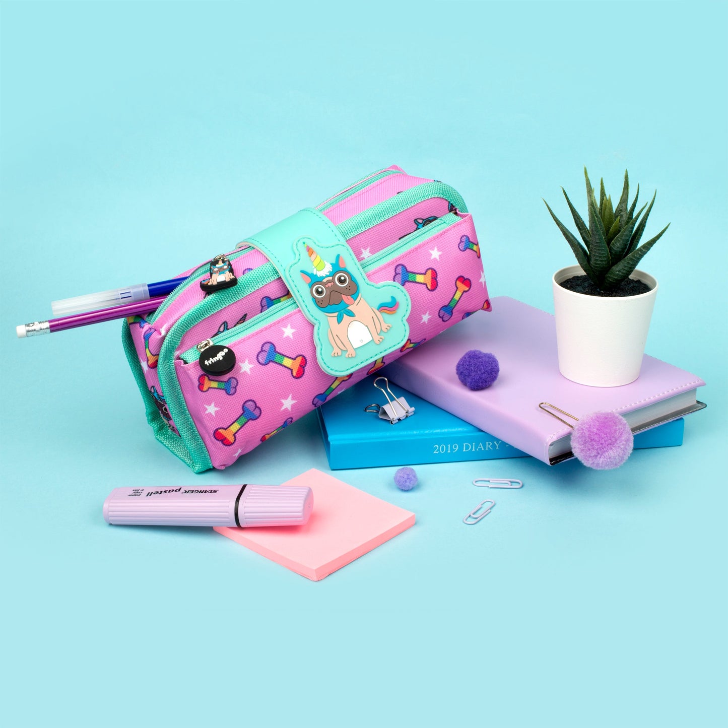 Silicone Patch Pugicorn Trousse scolaire