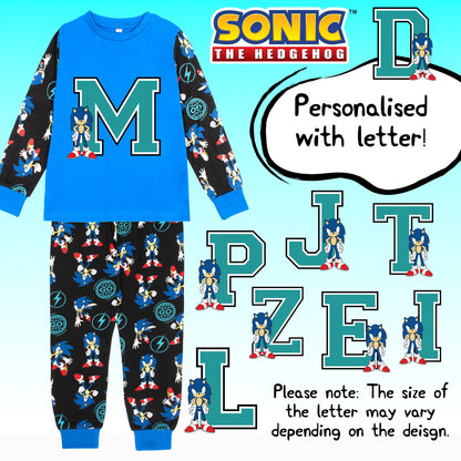 Sonic The Hedgehog Personalized Pyjama for boys Long Sleeve 100% Cotton
