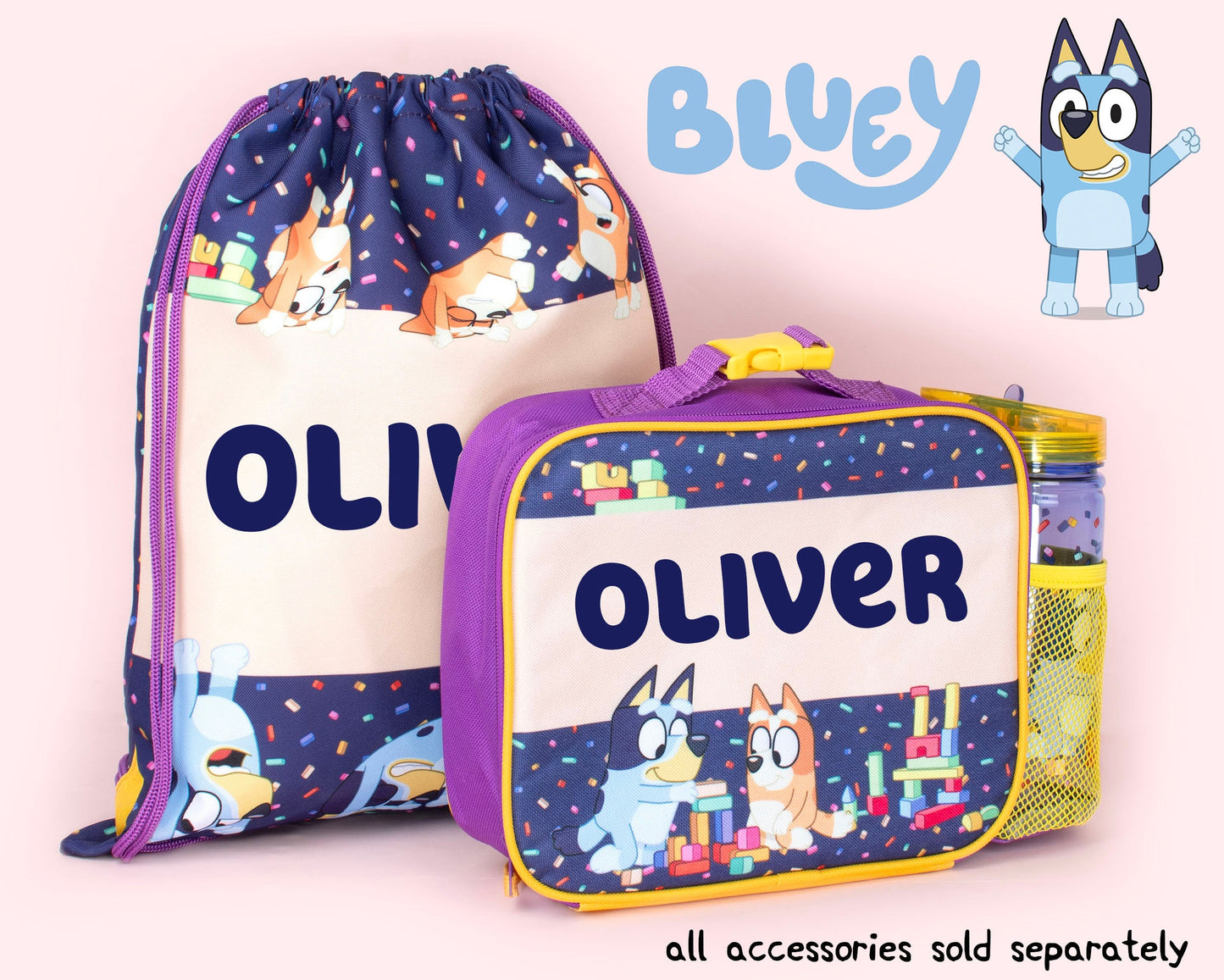 Official Bluey Personalised Drawstring Bag | Kids' PE Bag | Fringoo