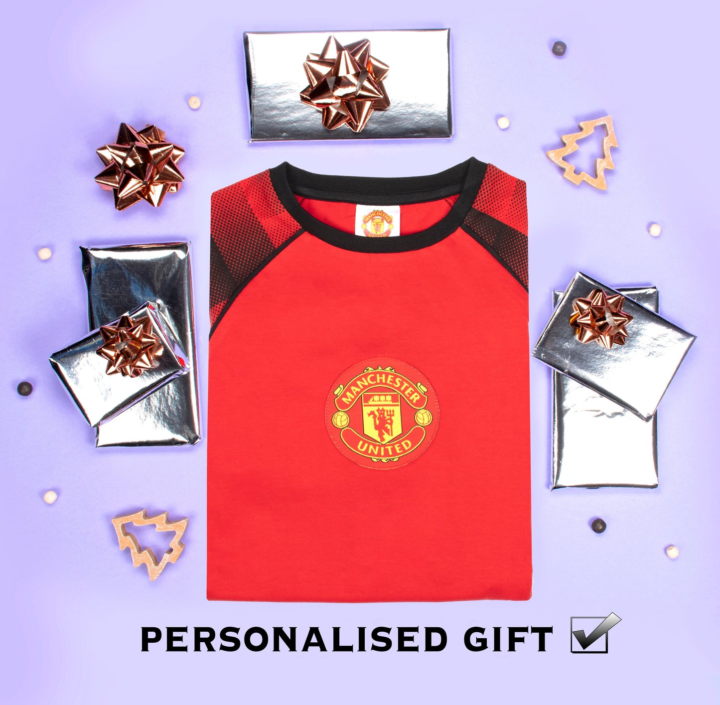 Manchester United F.C. Personalised Pyjamas Red