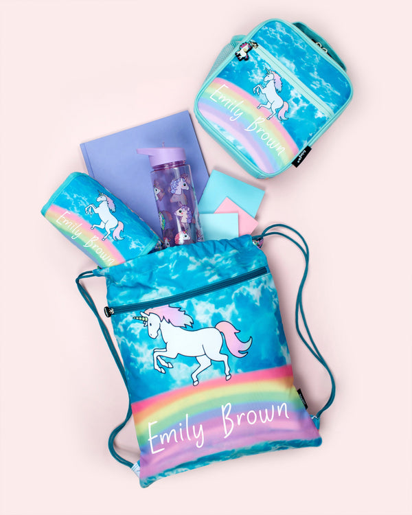 Personalized Lunch Bag - Unicorn Clouds