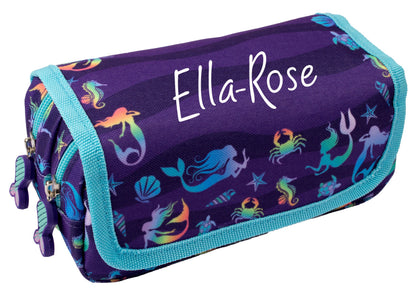 Personalized Pencil Case - Purple Mermaids