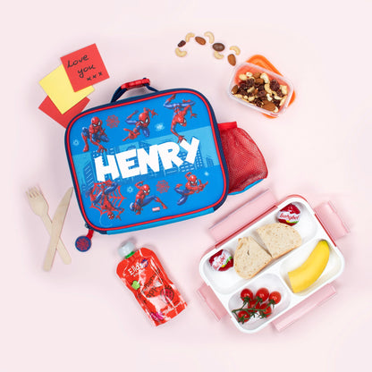 Personalized Lunch Bag - Spiderman Blue