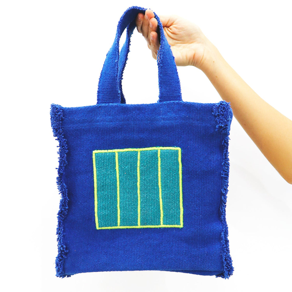 Textile Handbag Blue Cell