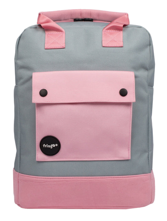 Sac à Dos Adolescent Gris et Rose