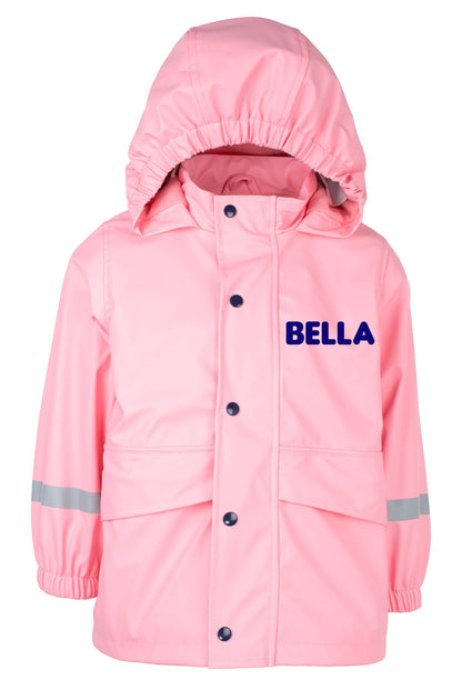 Personalized Kids Raincoat - Pink