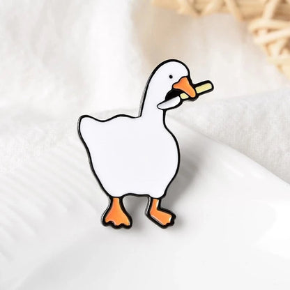 Pin's Canard Blanc Couteau – visuel produit