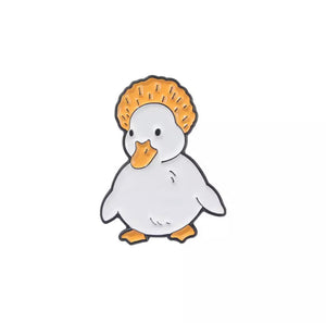 Pin Canard Blanc Huppé