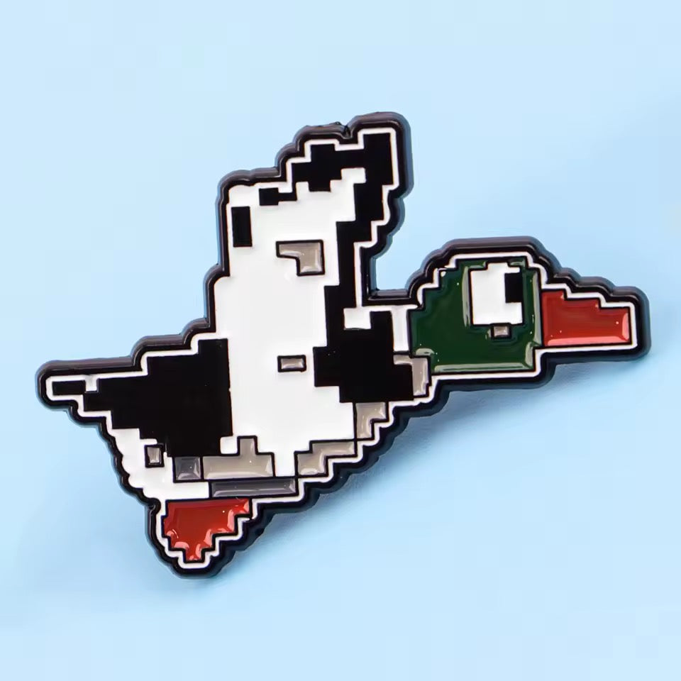 Spilla Pixel Art Anatra Germano Reale