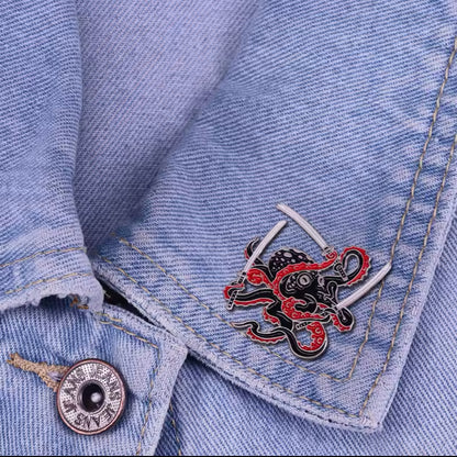 pins poulpe avec sabres