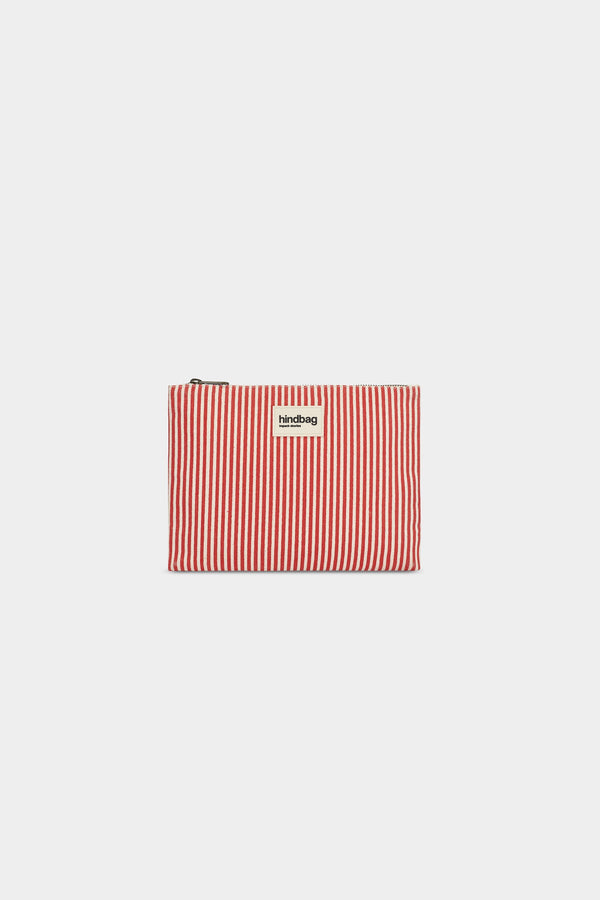 Ema Striped Pouch Red