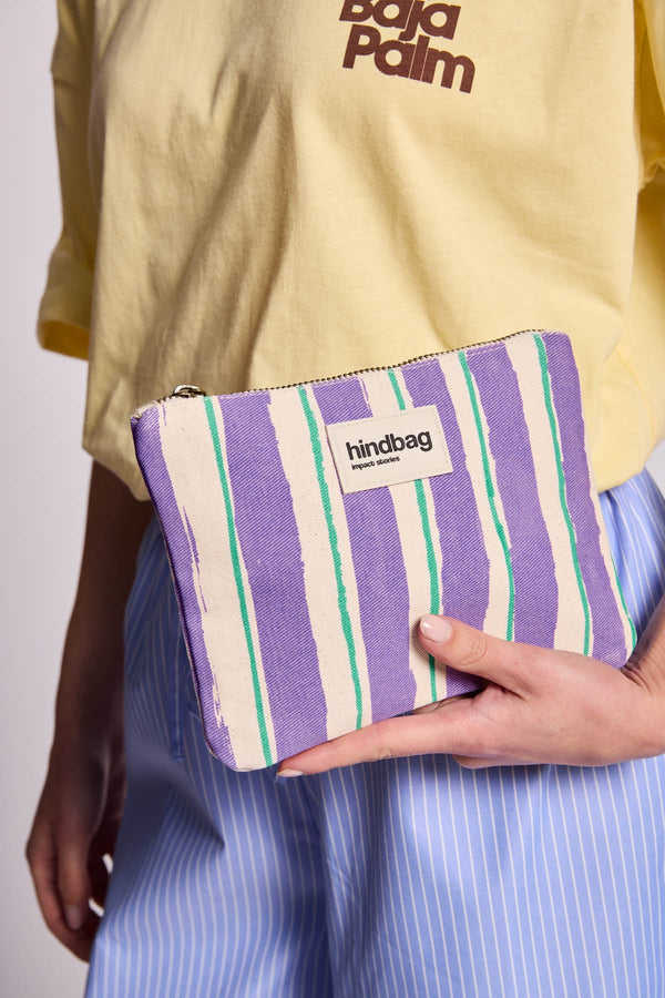 Lou Green and Parma Stripe Pouch
