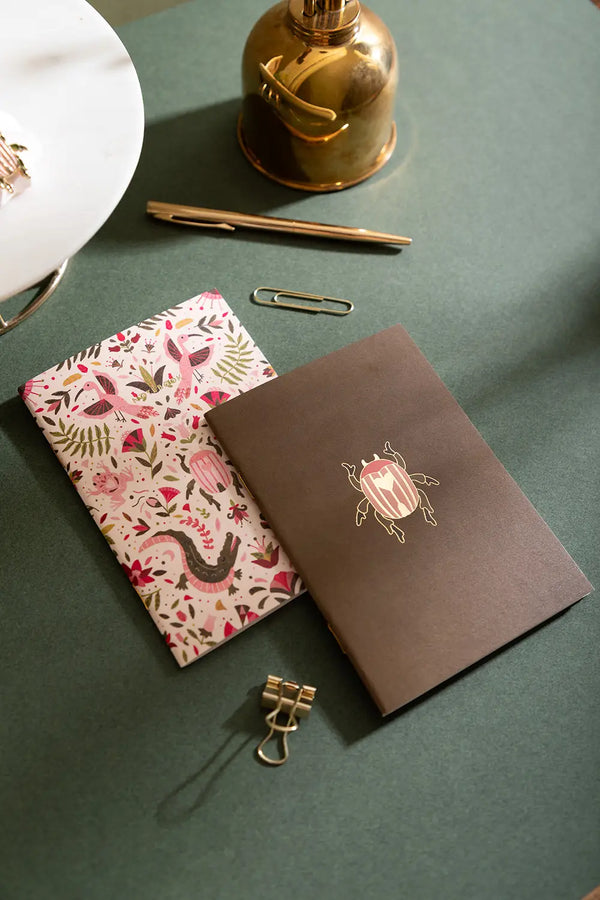 Pink Croco - Pocket Notebook A6 DUO