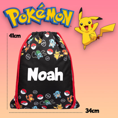 Pokemon Personalized Drawstring Bag for Kids