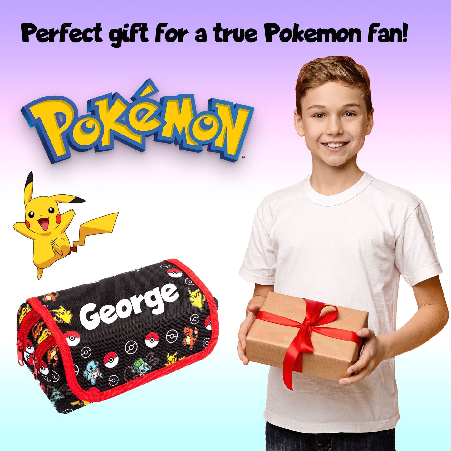 Personalized Pencil Case - Pokemon
