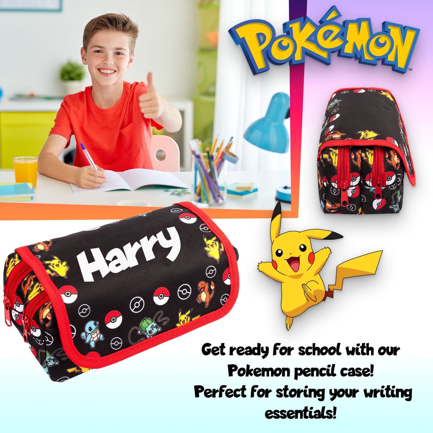 Personalized Pencil Case - Pokemon