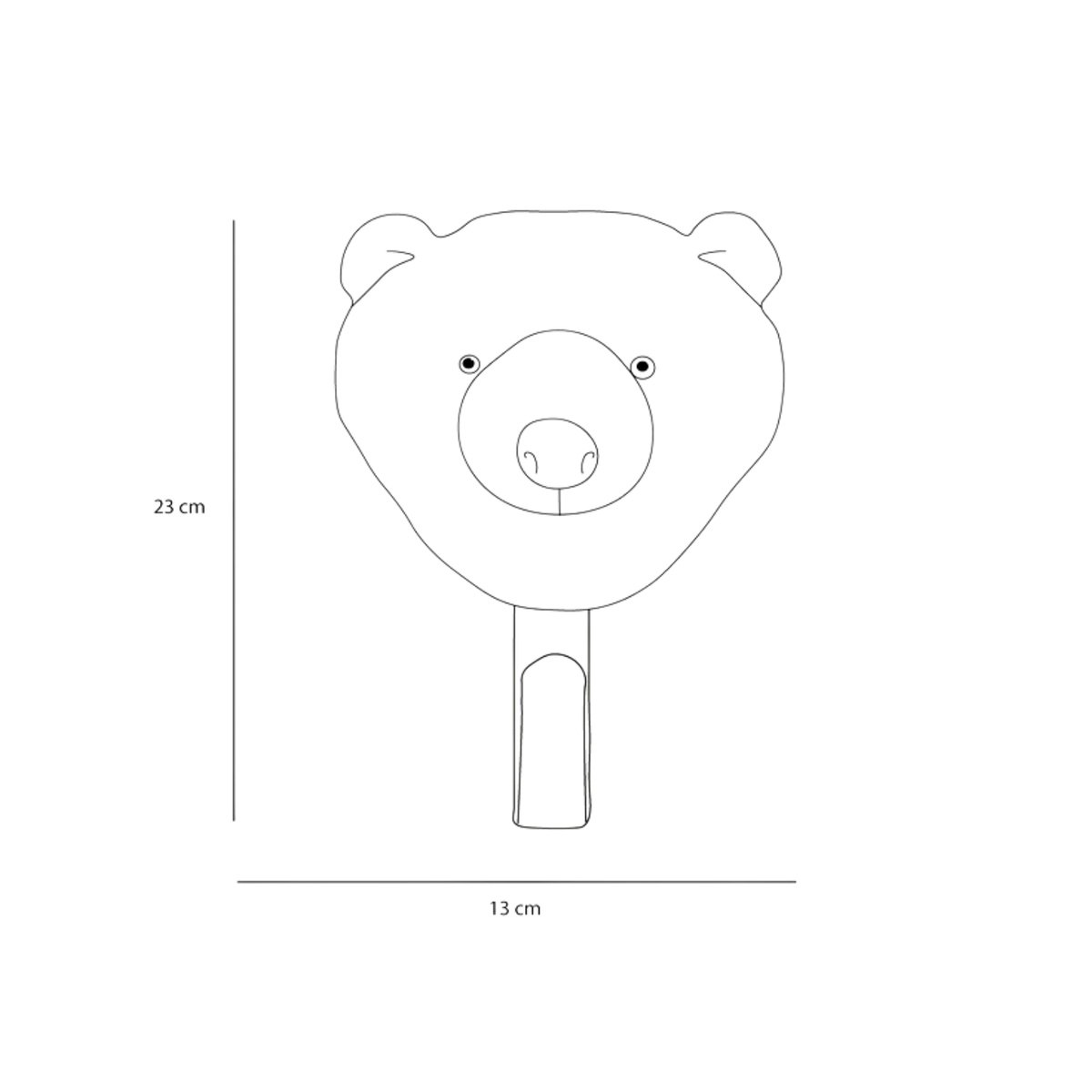 Polar bear plush coat rack
