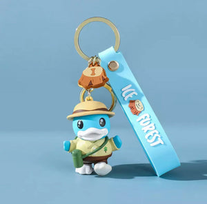 Blue Camper Duck Keychain
