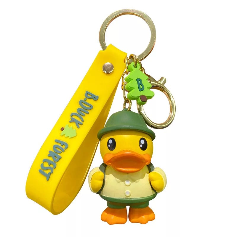 Yellow Camper Duck Keychain