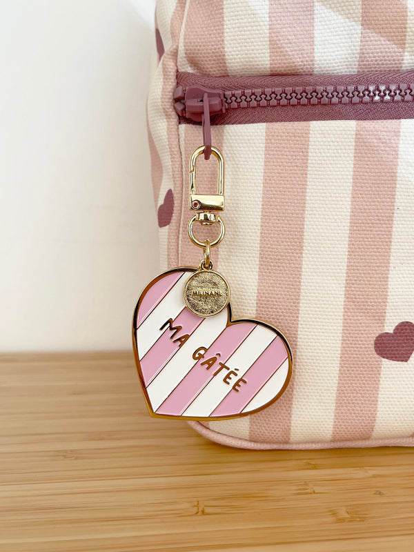 Enameled charm keyring - ZOÉ