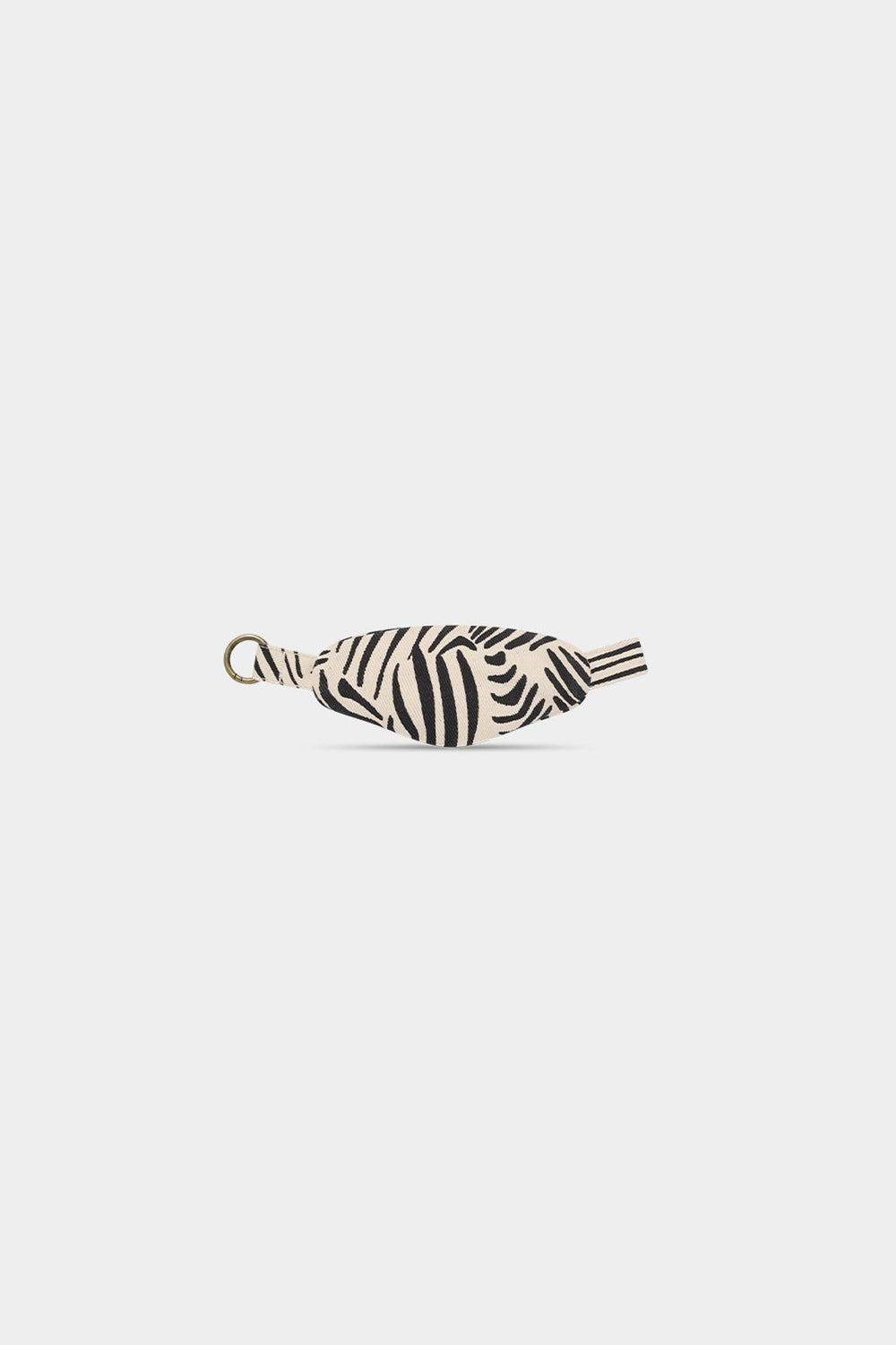 Côme Belt-Bag Keychain – Ecru zebra print