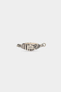 Côme Belt-Bag Keychain – Ecru zebra print