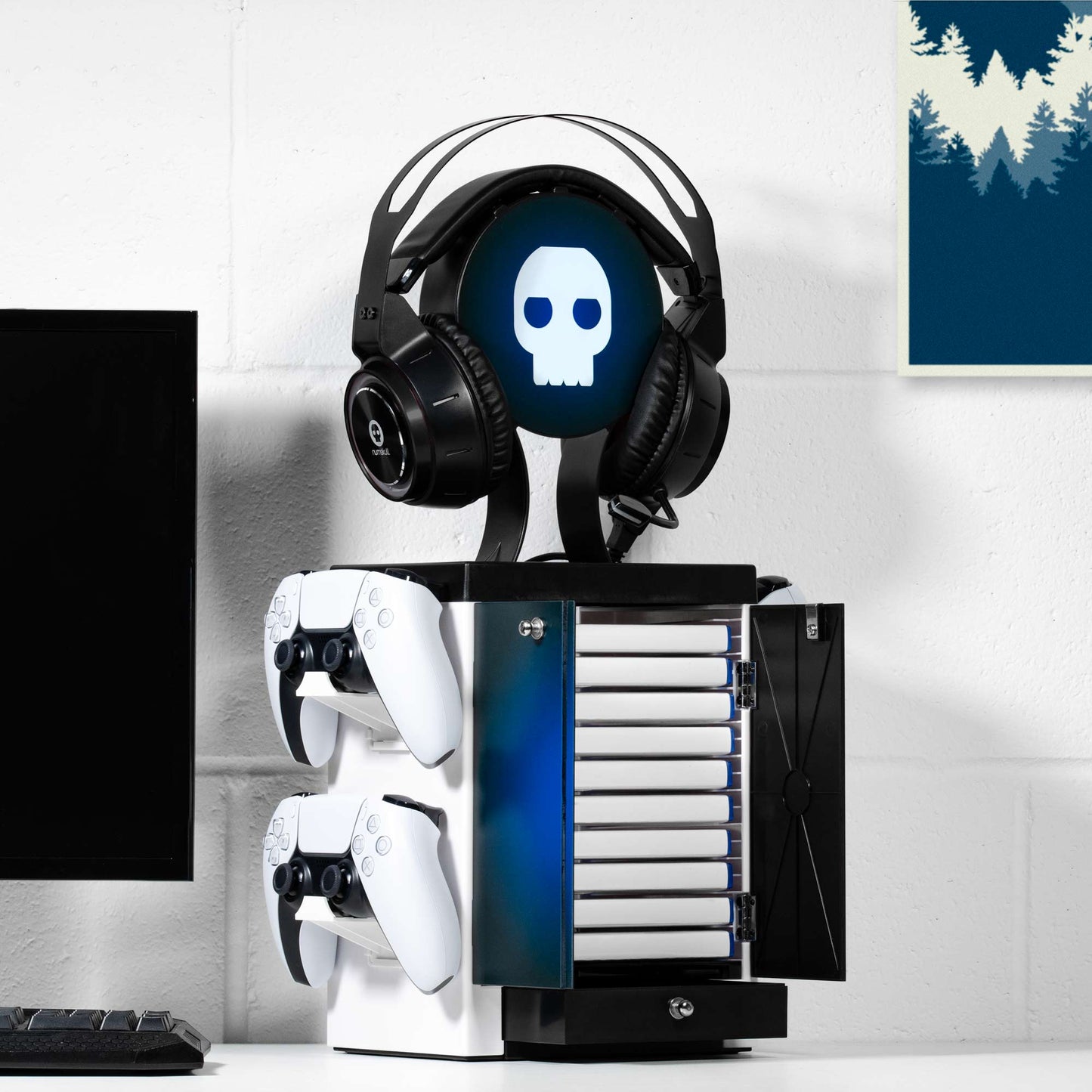 PS5 Gaming Locker Inspiration - Blue and White