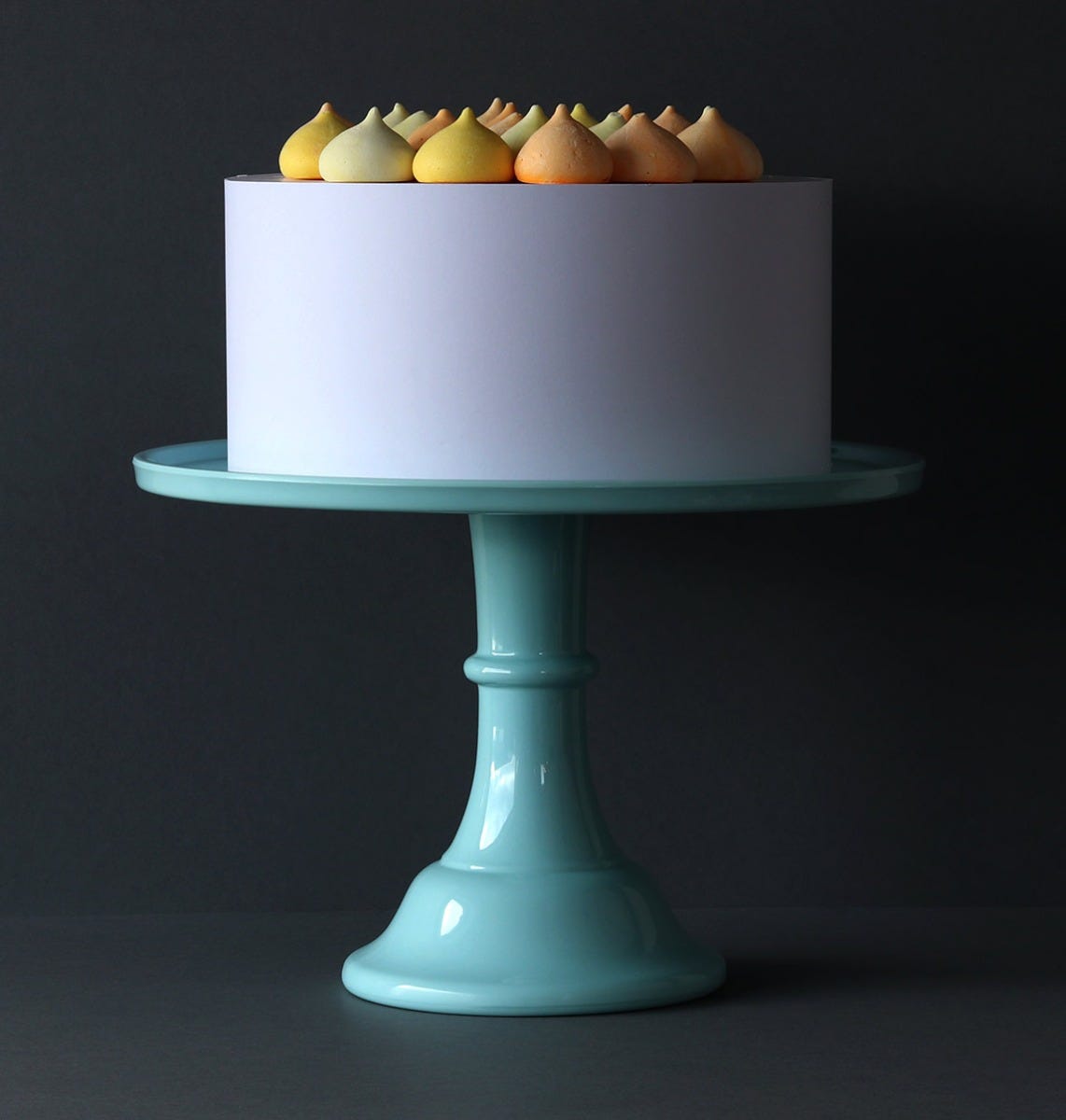 Présentoir à gâteau - grand format - bleu vintage