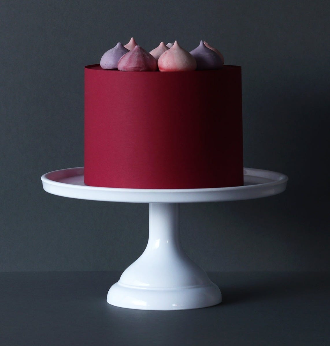 Présentoir à gâteau - petit format - blanc
