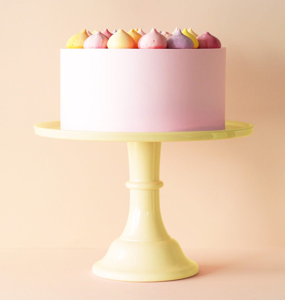 Présentoir à gâteau - grand format - jaune