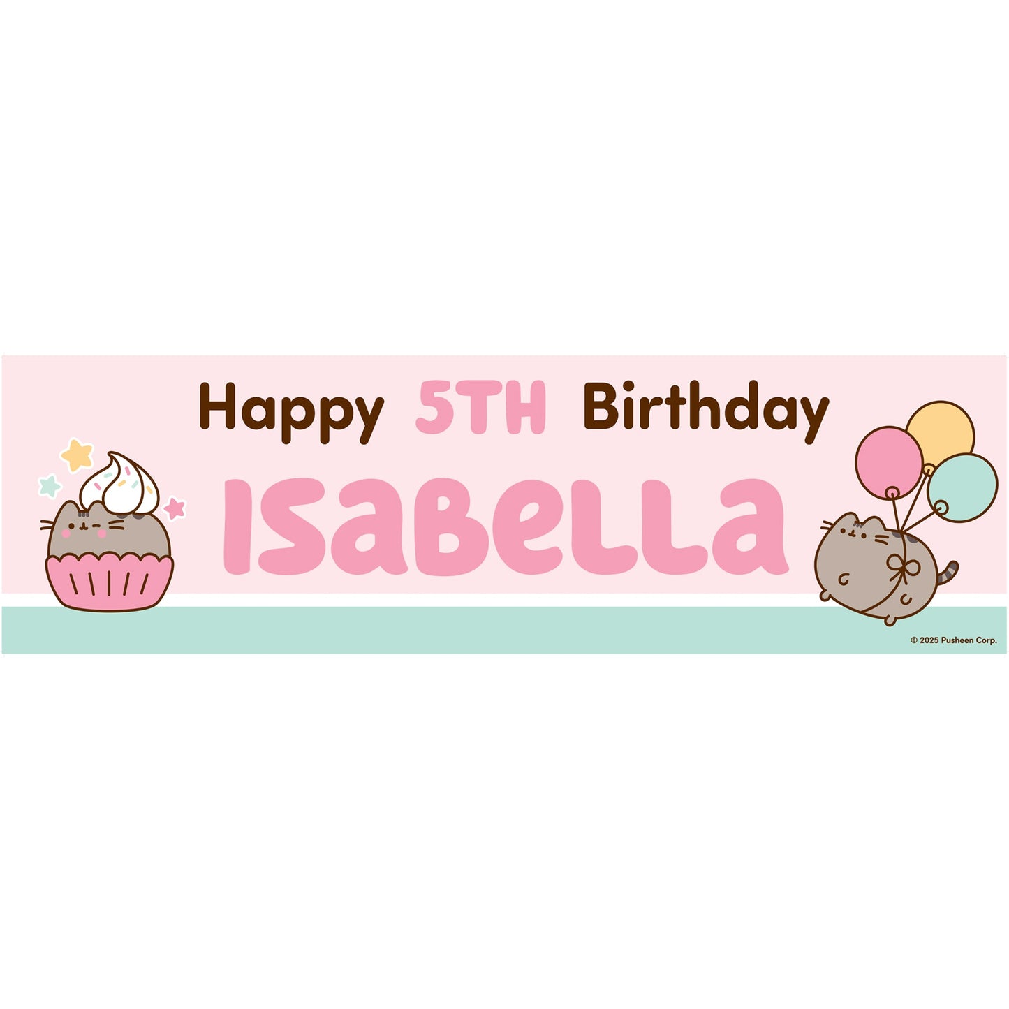 Pusheen Personalized Birthday Banner for Kids