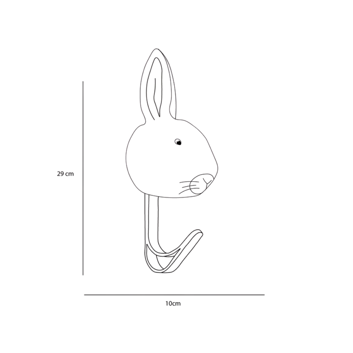 Rabbit plush coat rack