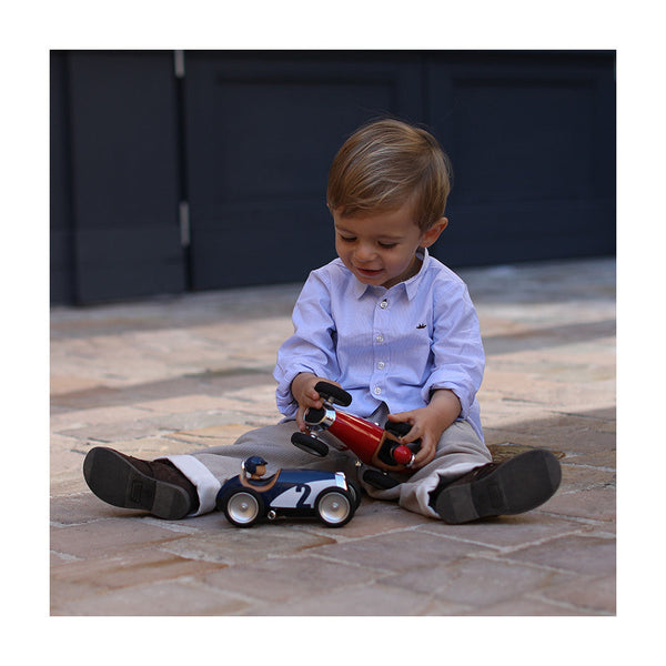 Blue racing car
