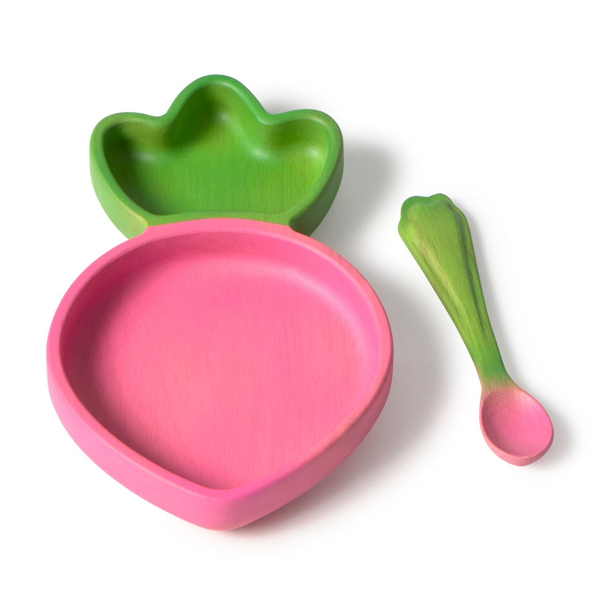 Ramona le Radis – Ensemble assiette et cuillère bébé