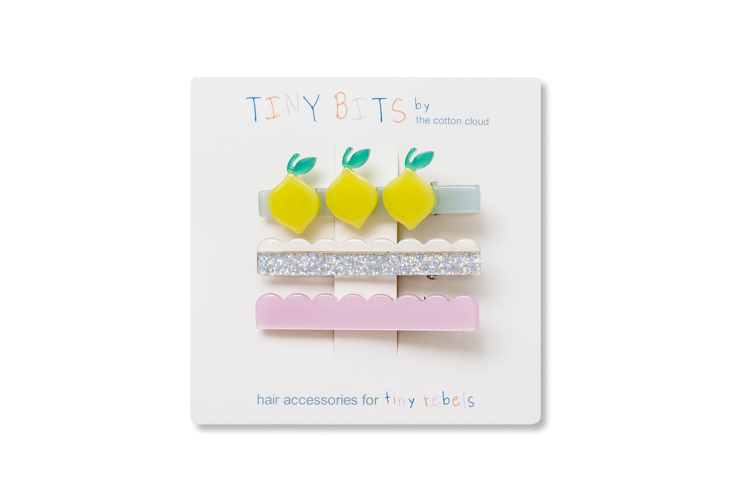 Hair Clips 3-Piece Set Waves Lemon
