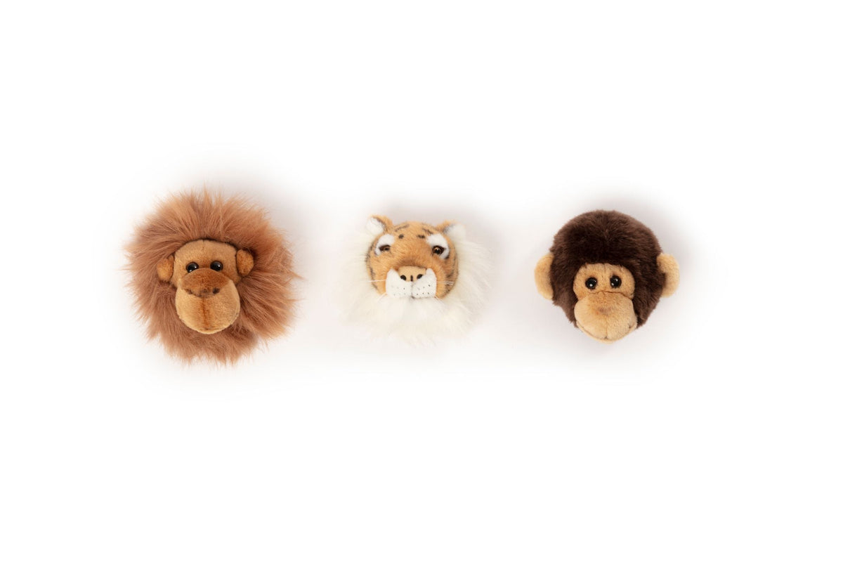 Mini têtes décoratives animaux - Coffret Jungle