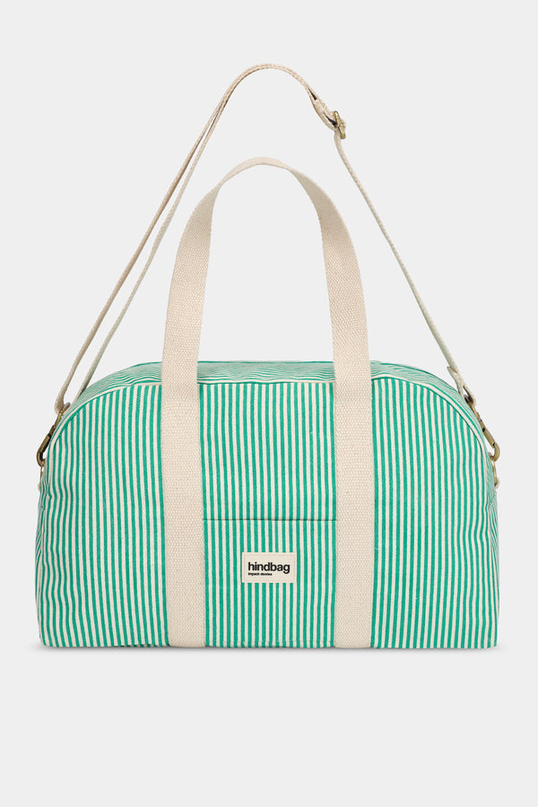 Charlie Striped Green Bowling Bag