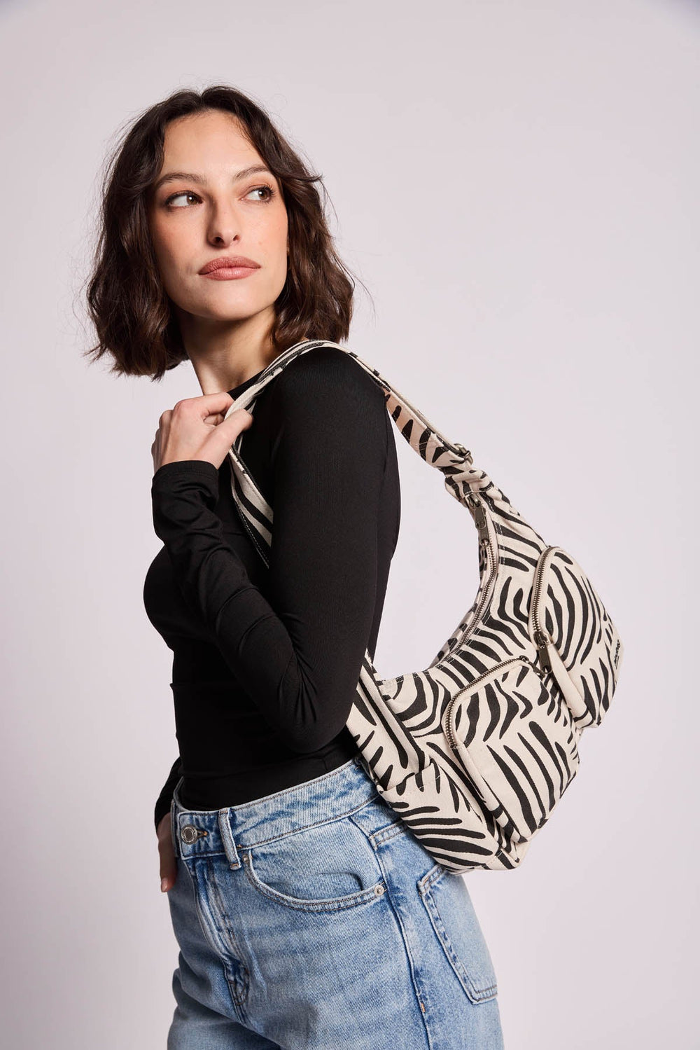 Sac multipocket Emile Zèbre écru