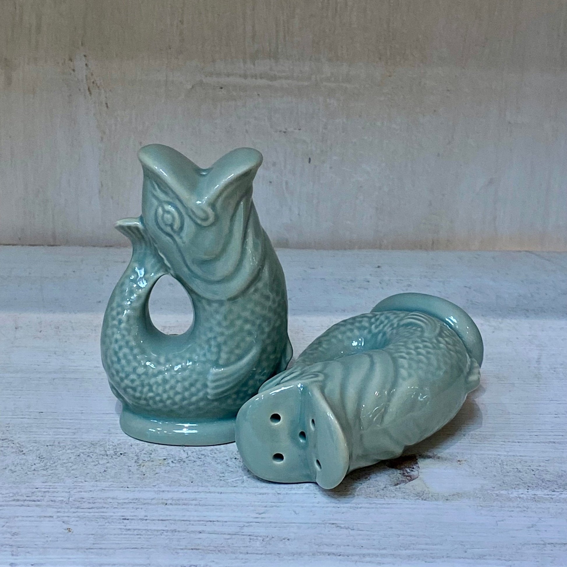 Salière et poivrière Poissons « Gluggle Pots » - Sauge – vue 3