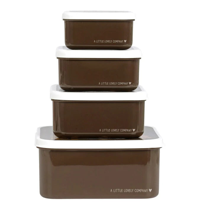 Pack of 4 Snack and Lunch Boxes - Bear