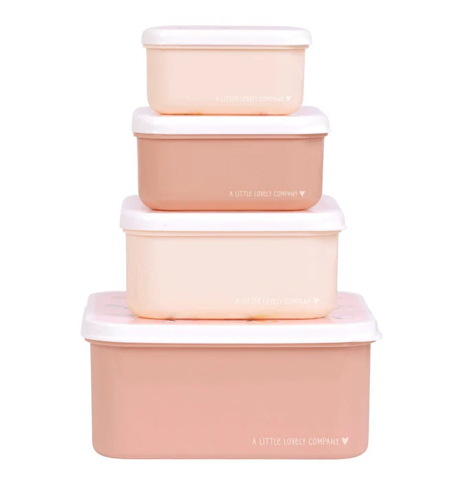 Pack of 4 Snack and Lunch Boxes - Butterflies